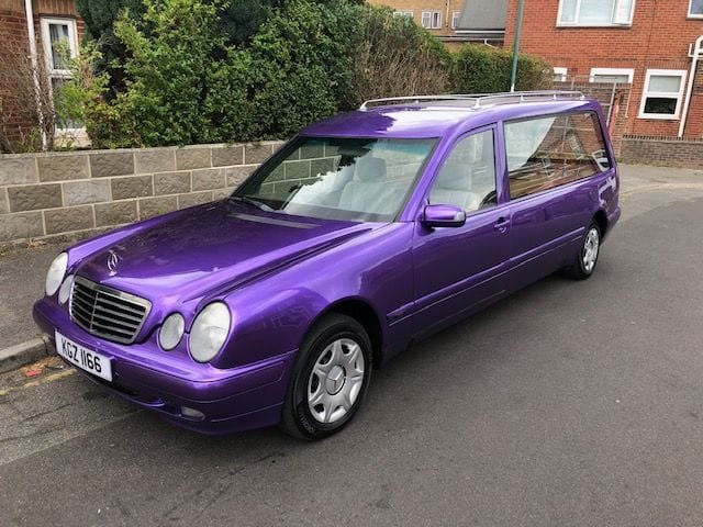 silver.merclim1-640w Purple funeral limousine